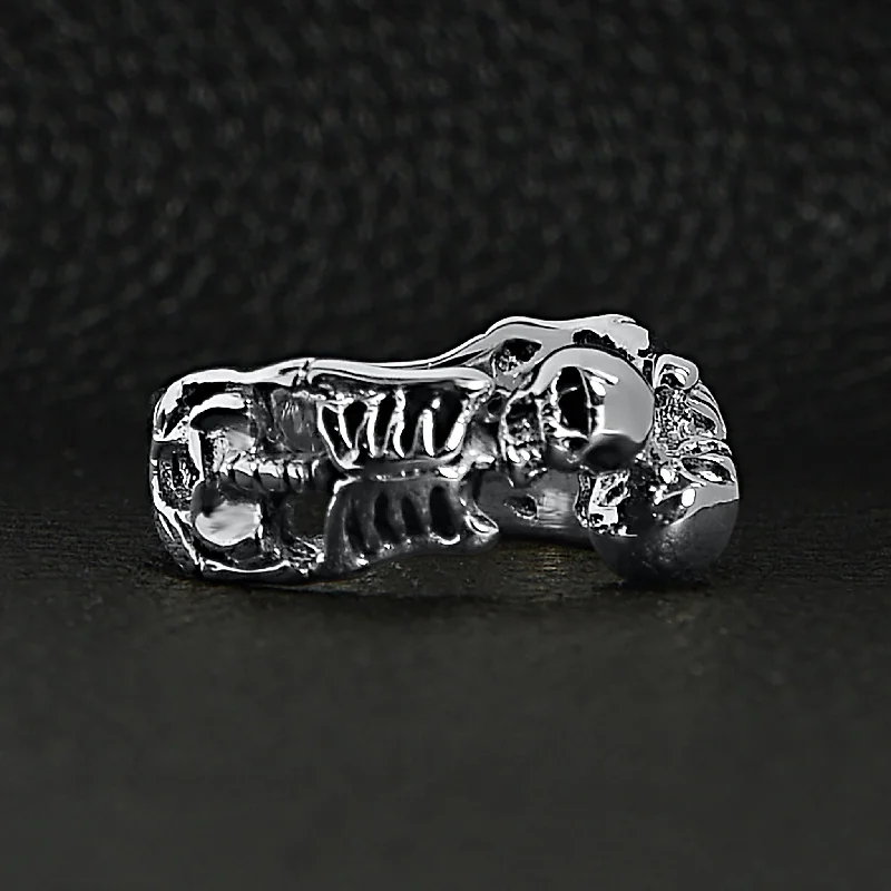 Sterling Silver Two Skeletons Ring / SSR0065