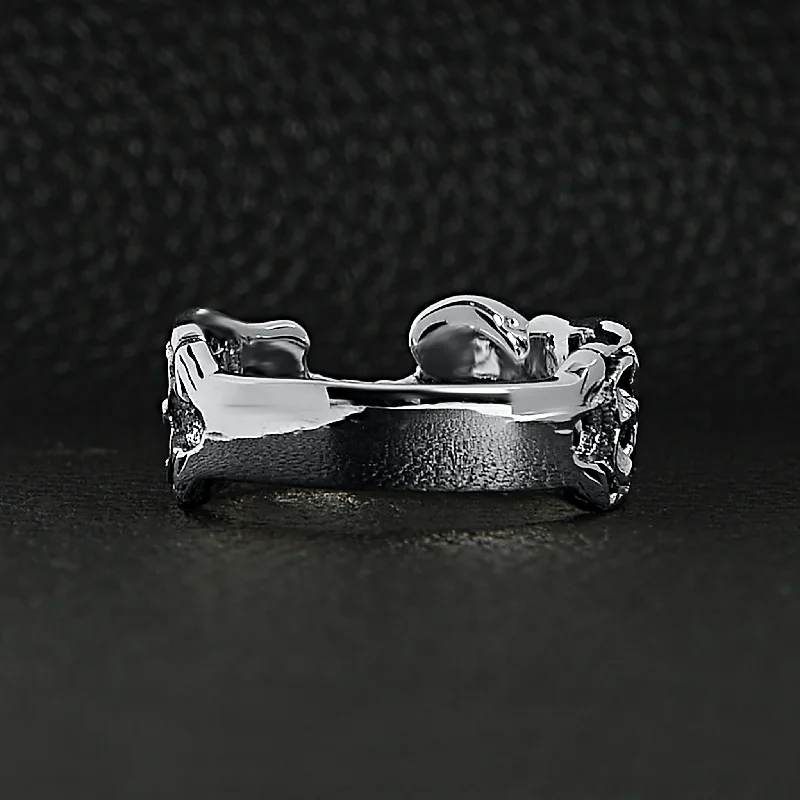 Sterling Silver Two Skeletons Ring / SSR0065