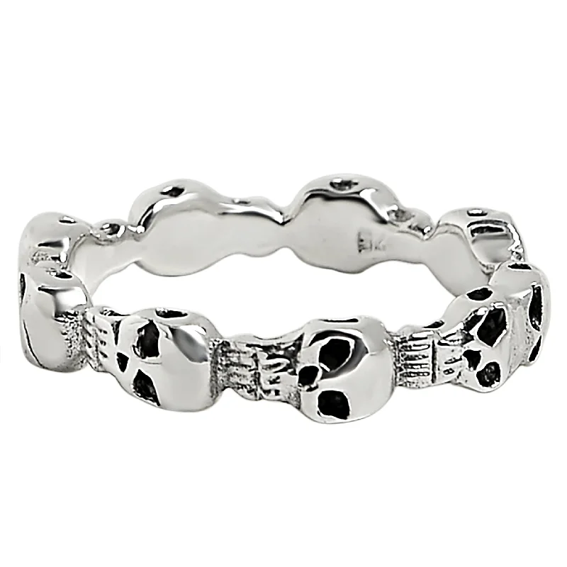 Sterling Silver Skulls Ring / SSR0004