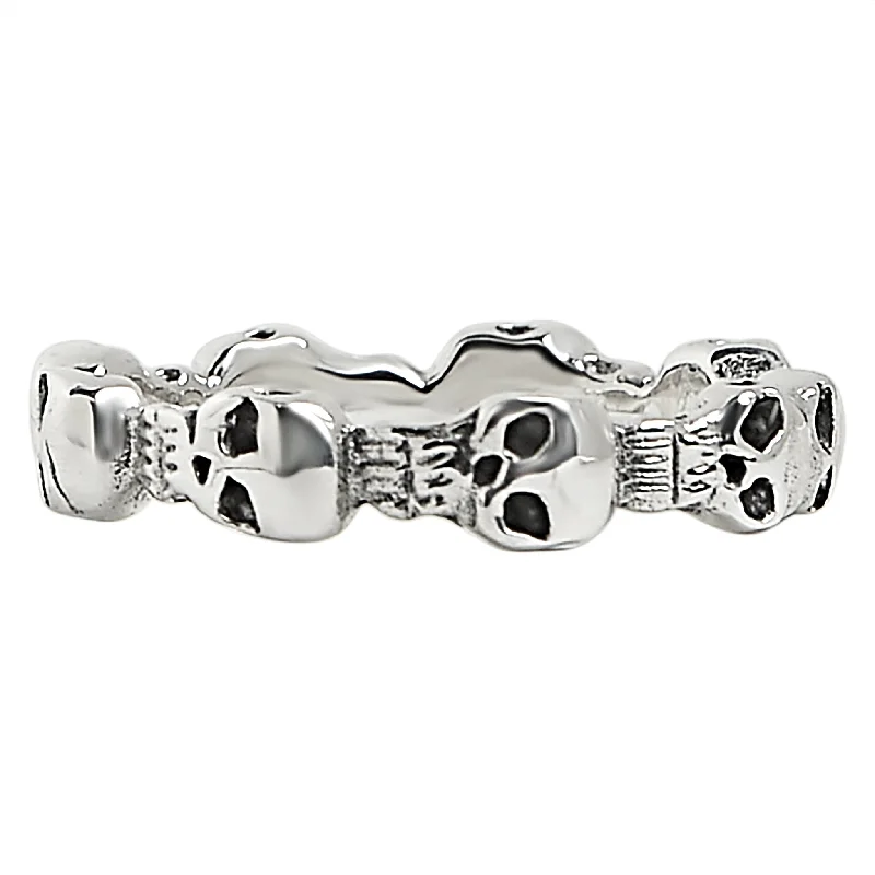 Sterling Silver Skulls Ring / SSR0004