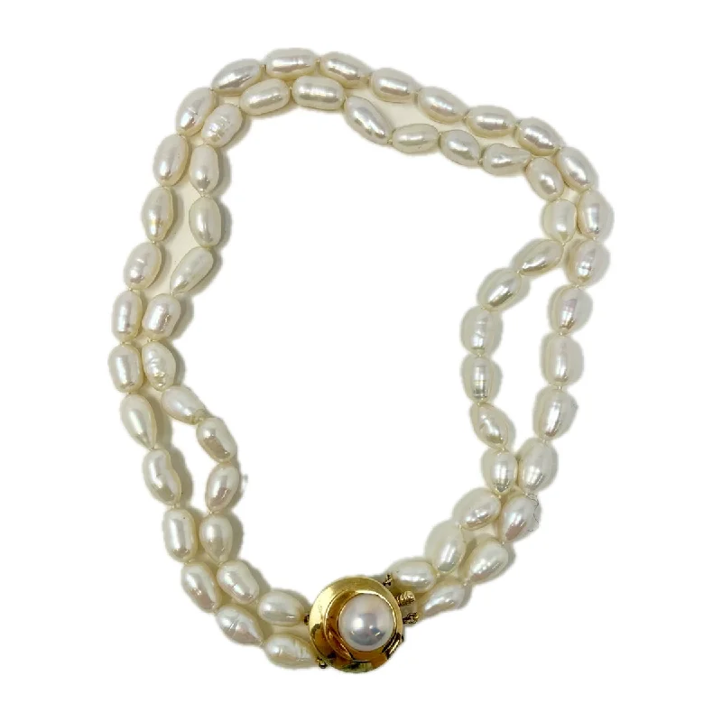 Stickler Bros Double Stranded and Elongated Biwa Cultured Pearl Necklace