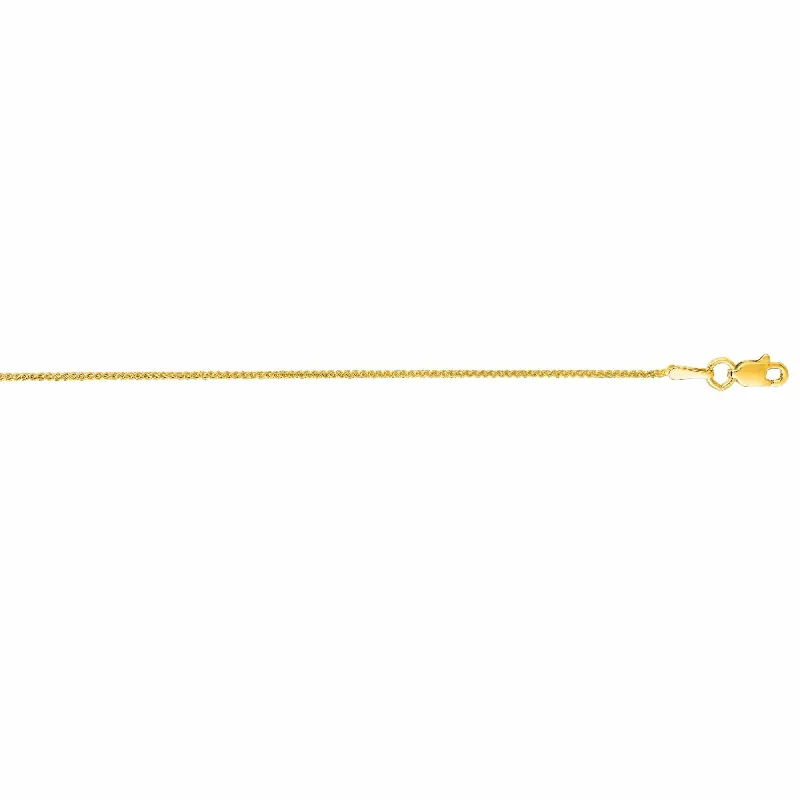 14K Yellow Gold Wheat Chain