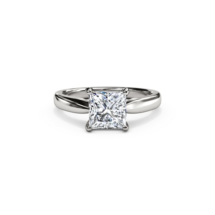 The Studio Collection Trellis Princess Cut Diamond Engagement Ring