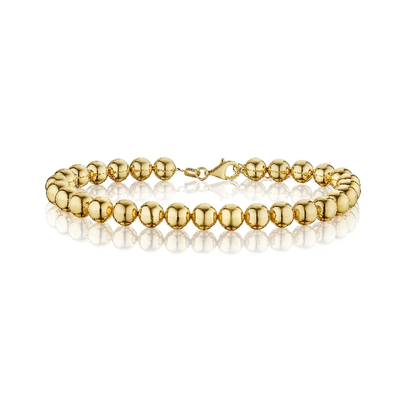 Sabel Collection Yellow Gold Beaded Bracelet