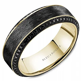 CrownRing Anniversary/Eternity Wedding Ring in 14K Black/Yellow Gold (0.75ctw)