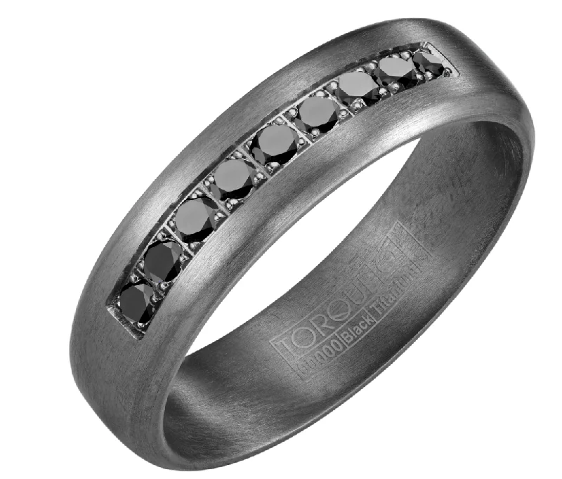 CrownRing Wedding Ring in Tantalum (0.25ctw)